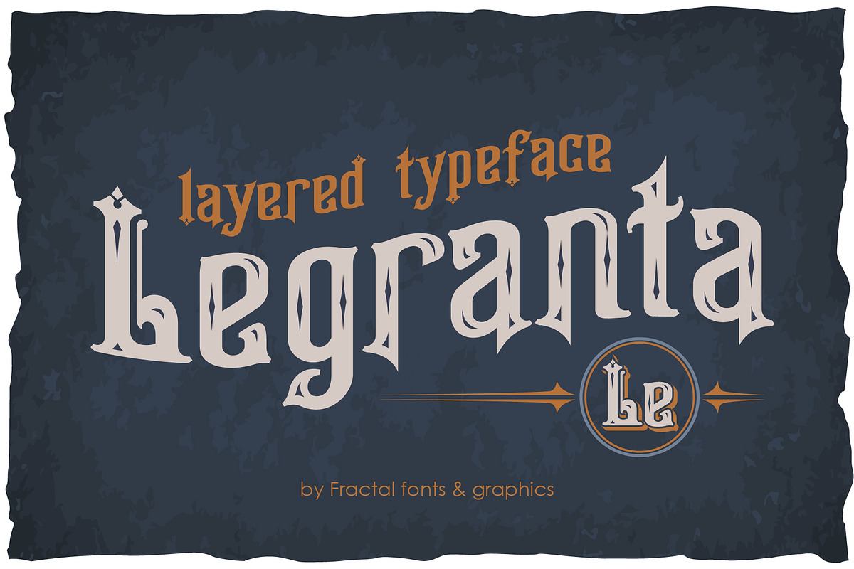 Legranta - vintage multilayered font Free Download Free Download