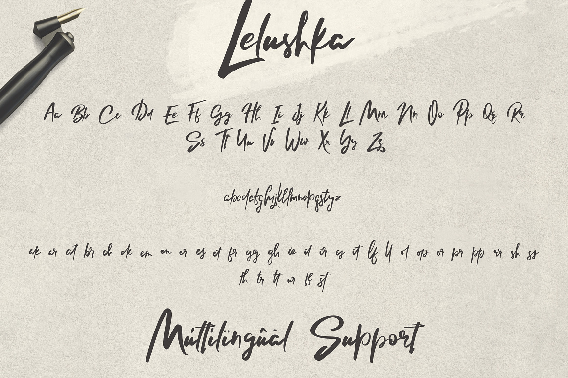 Lelushka Script + Ink Marks Free Download