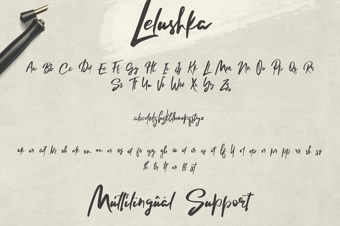 Lelushka Script + Ink Marks