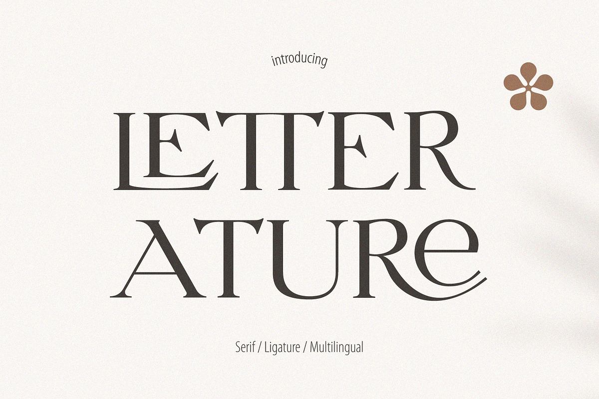 Letterature ligature serif font Free Download Free Download