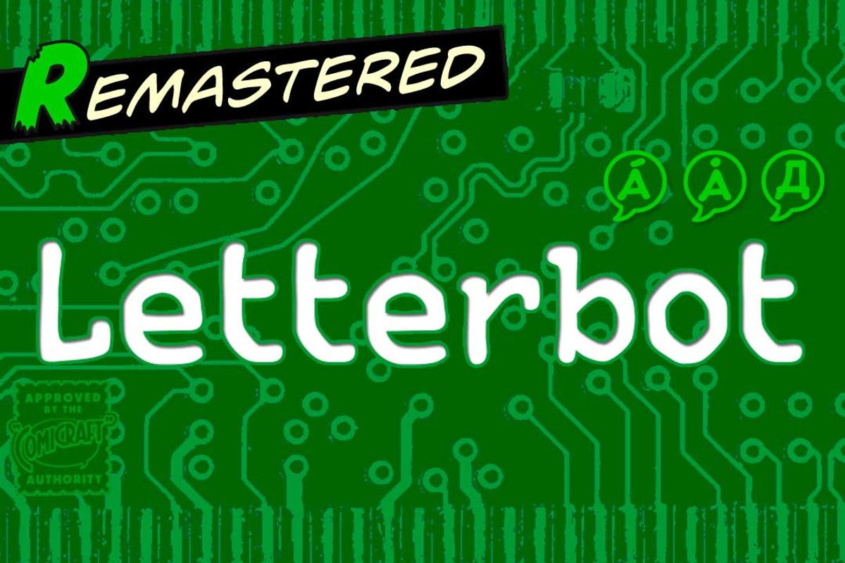 Letterbot - a comic book robot font Free Download Free Download