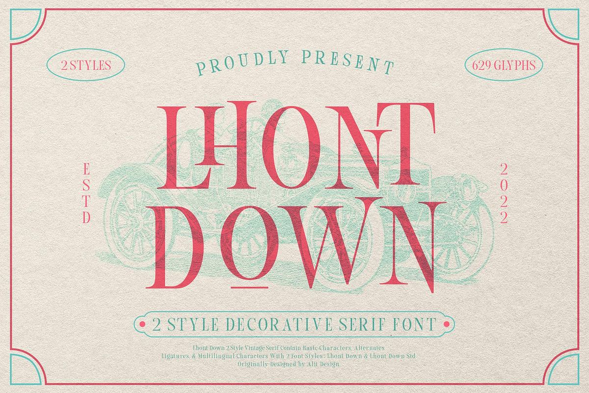 Lhont Down Typeface Free Download Free Download