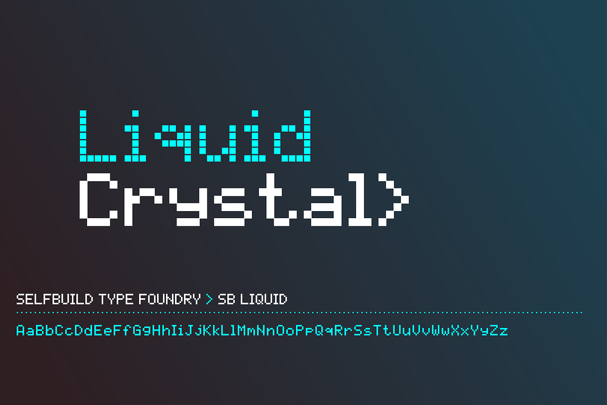 Liquid LCD Pixel font (28 styles) Free Download Free Download