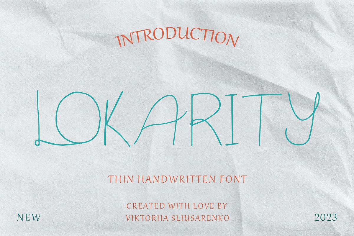 LOKARITY - thin handwritten font Free Download Free Download