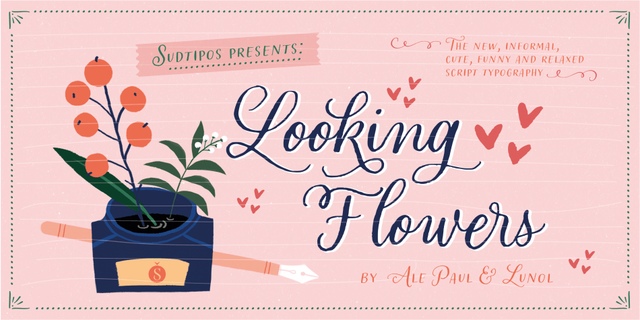 Looking Flowers Font Free Download