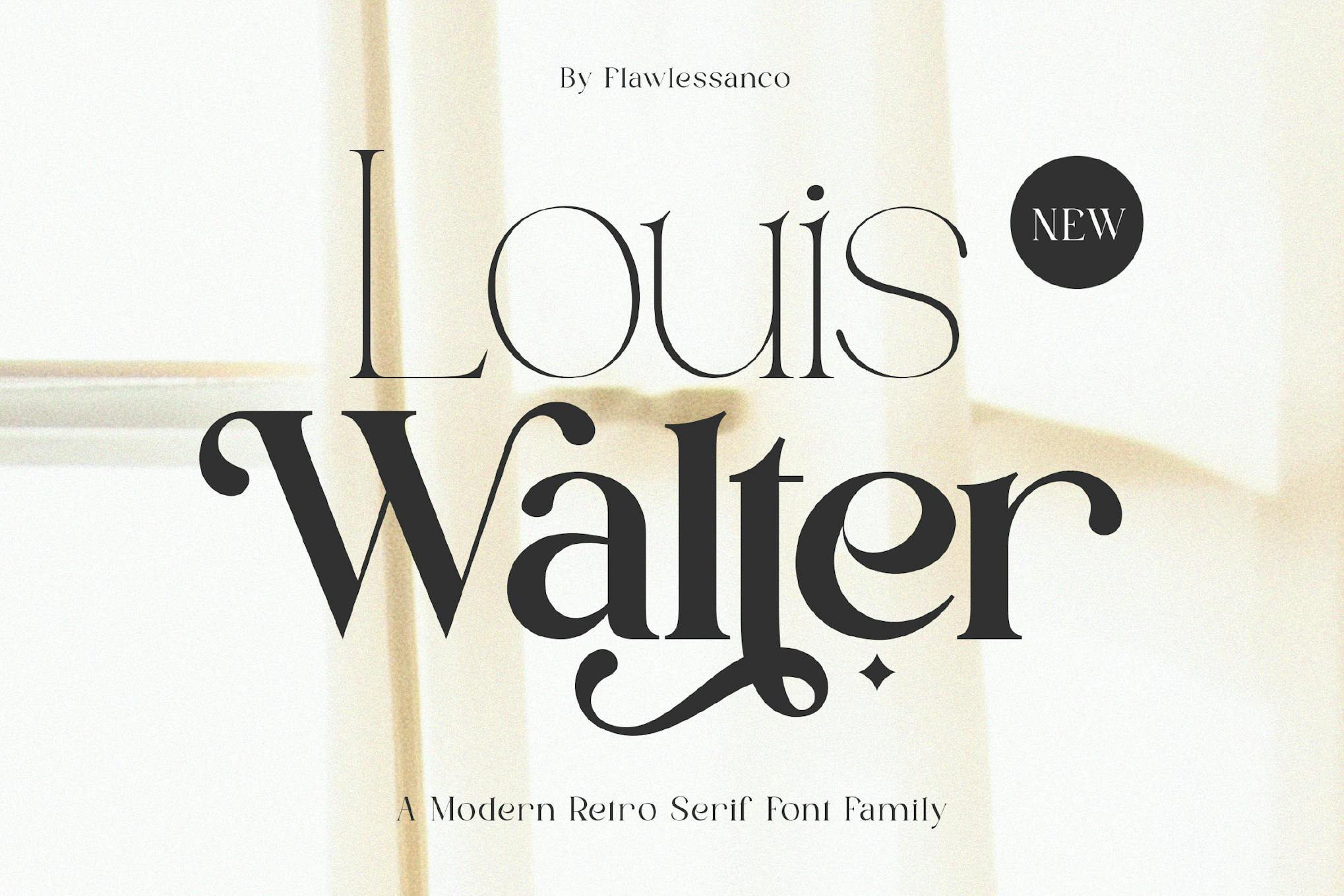 Louis Walter Retro Serif Font Family Free Download