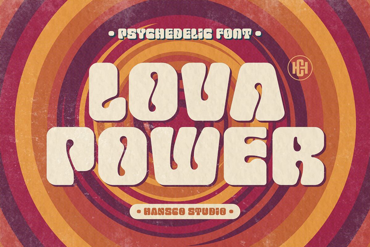 Lova Power - Psychedelic Font Free Download Free Download