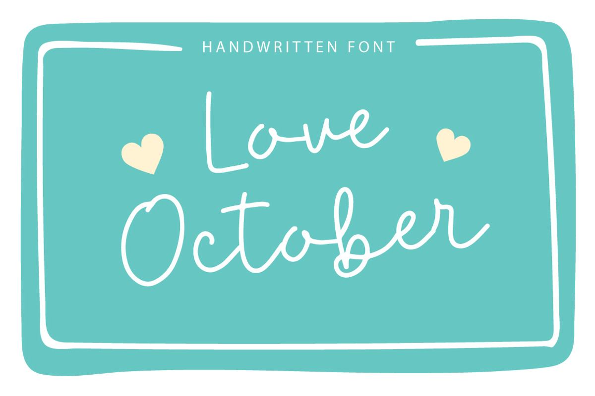 Love October | Handwritten Font Free Download Free Download