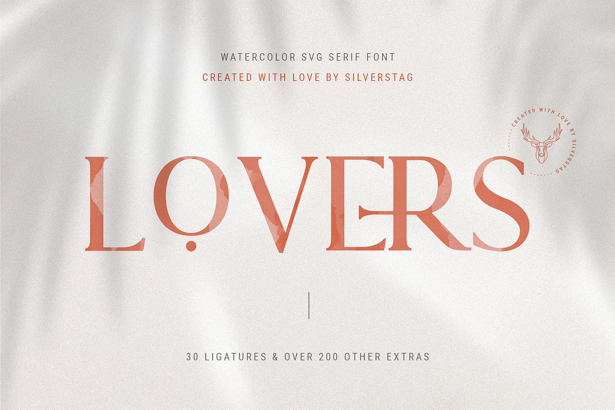 Lovers SVG Serif Font & Extras Free Download Free Download