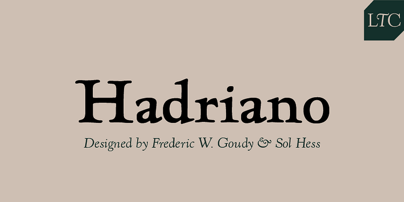 LTC Hadriano Pro Font Free Download Free Download