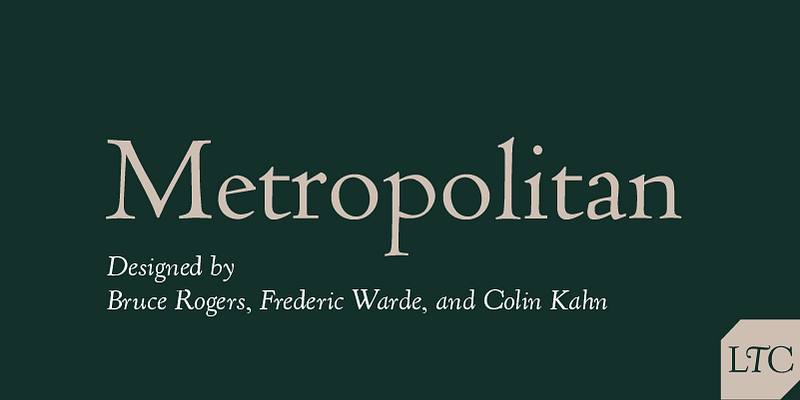 LTC Metropolitan Pro Font Free Download Free Download