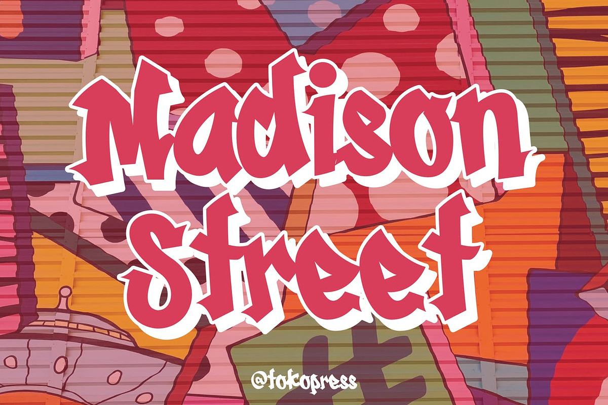 Madison Street - graffiti font Free Download Free Download