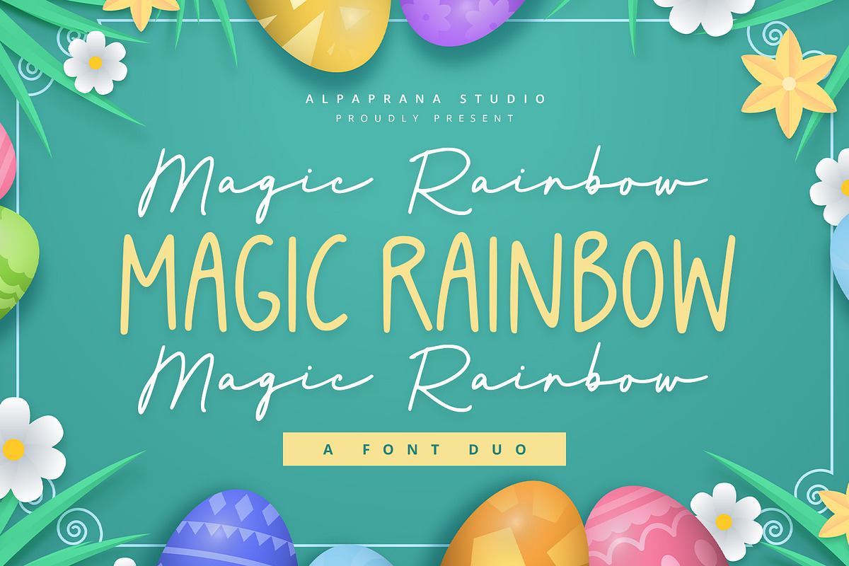 Magic Rainbow - Font Duo Free Download Free Download