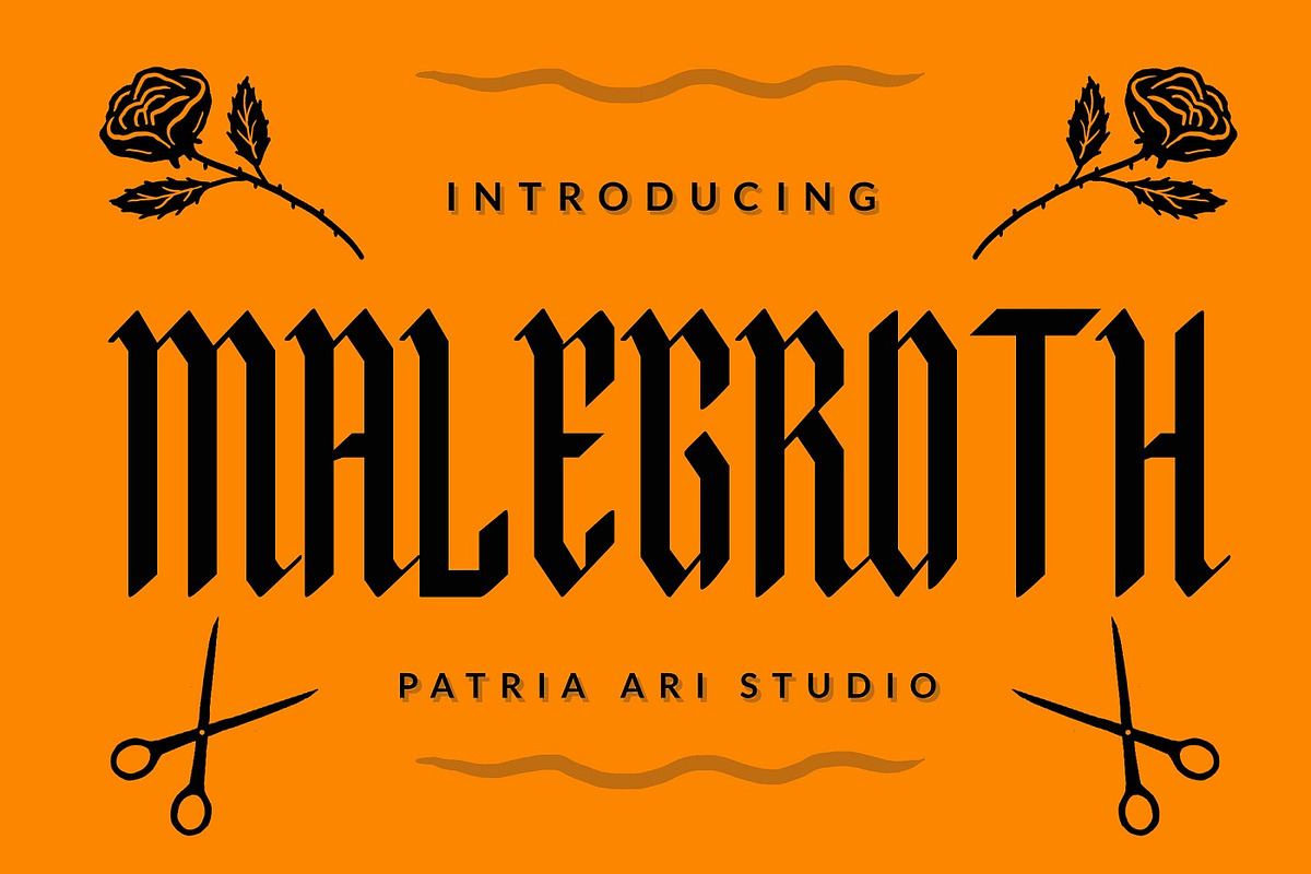 Malegroth - Tall Blackletter Fonts Free Download Free Download