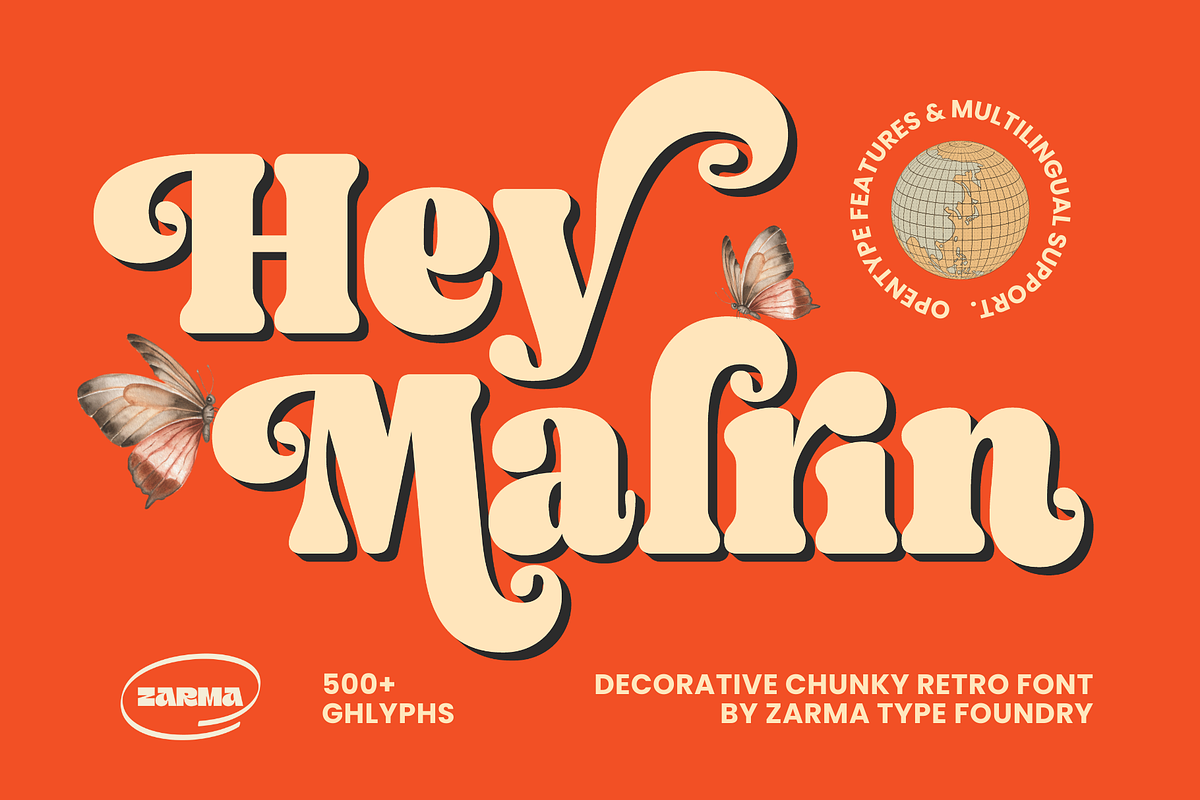 Malrin - Chunky Retro Font Free Download Free Download