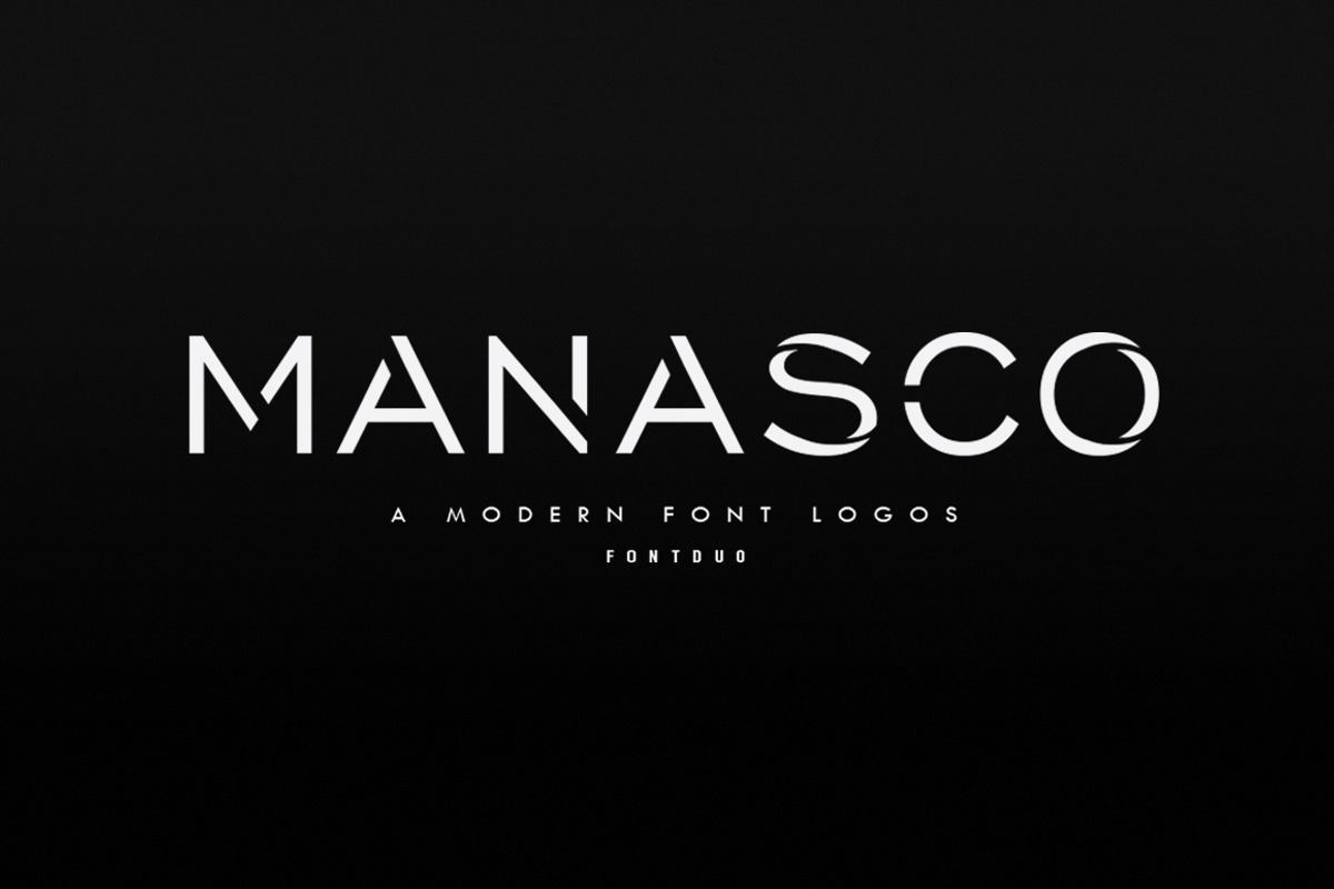 Manasco - A Modern Font Logos Free Download Free Download