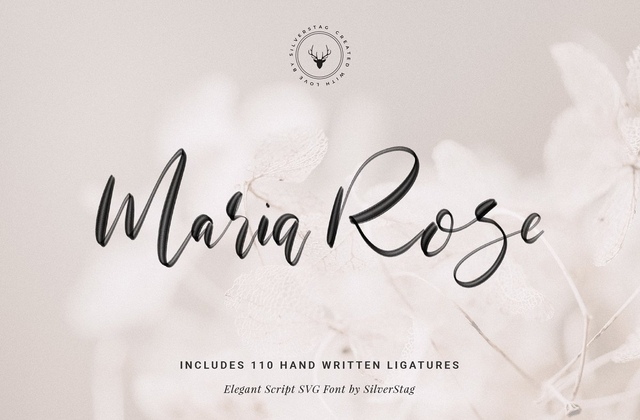 Maria Rose Elegant Script SVG Font Free Download