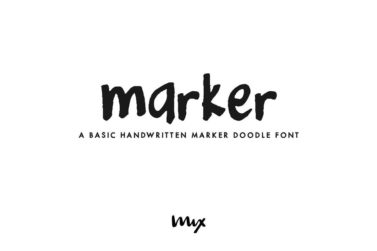 Marker — A Handwritten Doodle Font Free Download Free Download