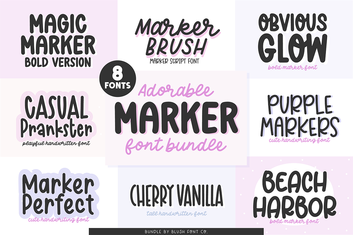 MARKER HANDWRITING Font Bundle Free Download Free Download