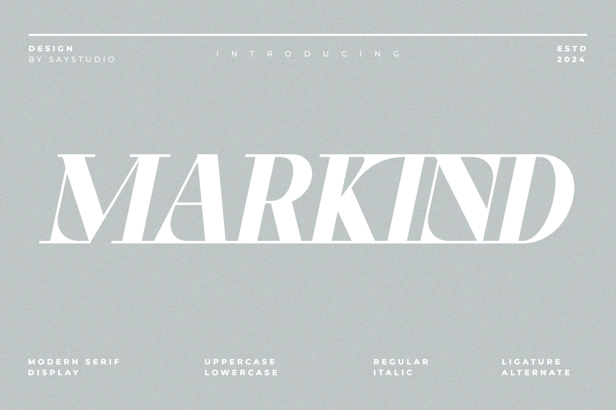 Markind - Modern Display Font Free Download Free Download