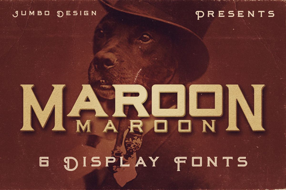 Maroon - Vintage Style Font Free Download Free Download