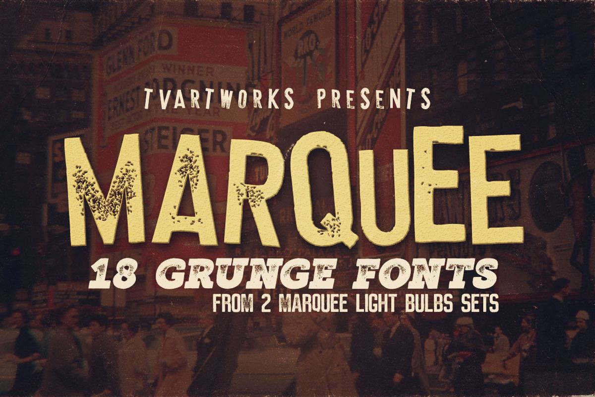 Marquee - 18 Grunge Fonts Free Download Free Download