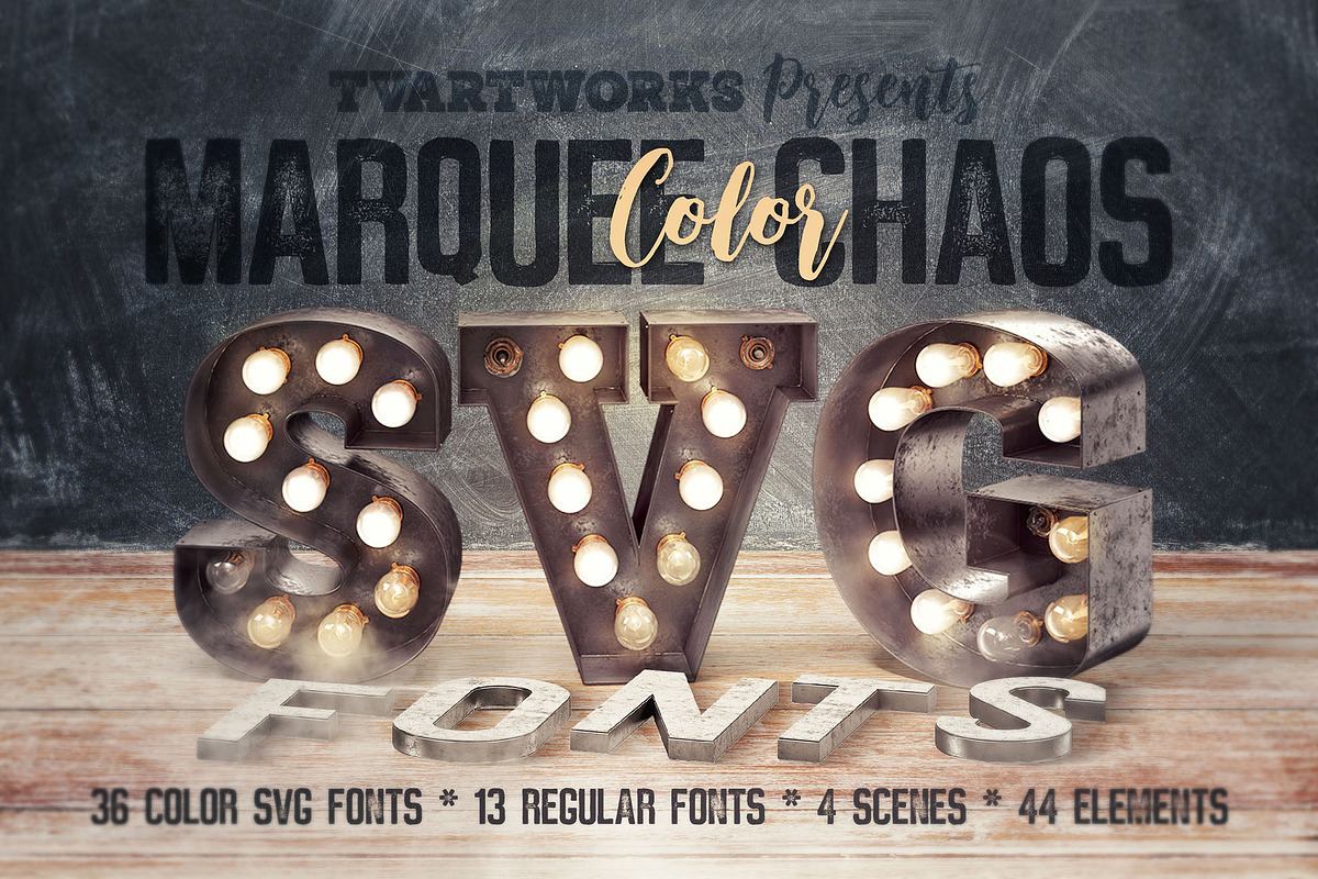 Marquee Chaos View - Color Fonts Free Download Free Download