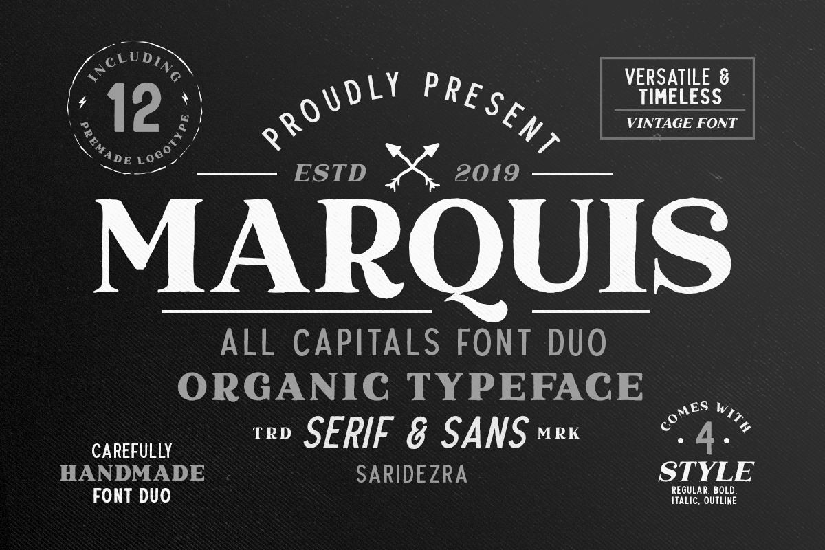 Marquis - Organic Font Duo (+EXTRAS) Free Download Free Download