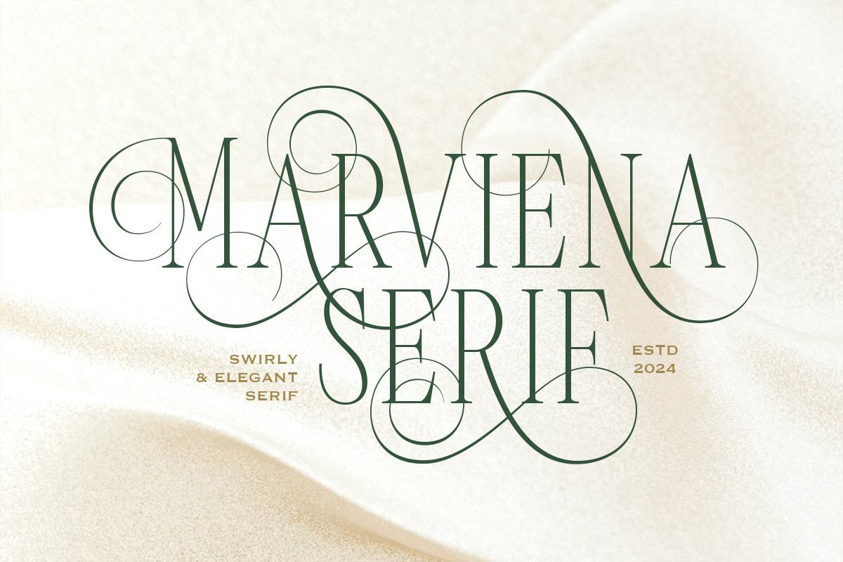 Marviena - Swirly Elegant Serif Free Download Free Download