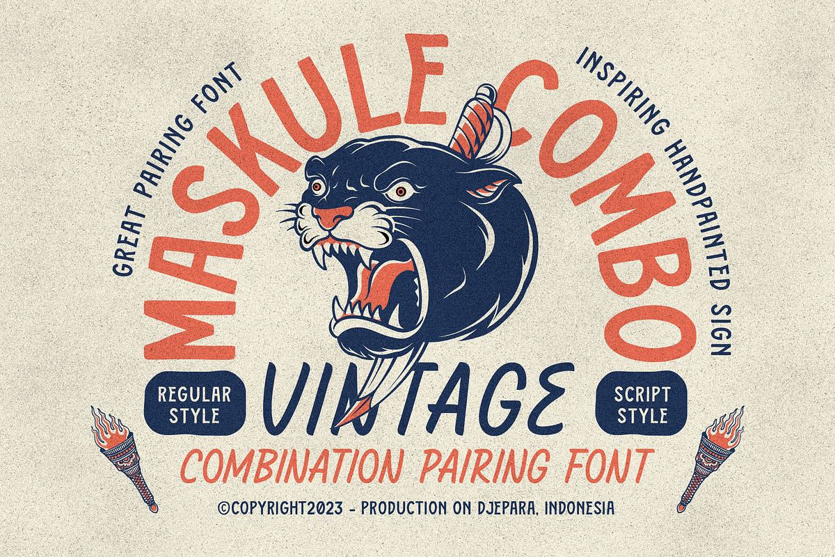 Maskule Combo Vintage Pairing Font Free Download Free Download