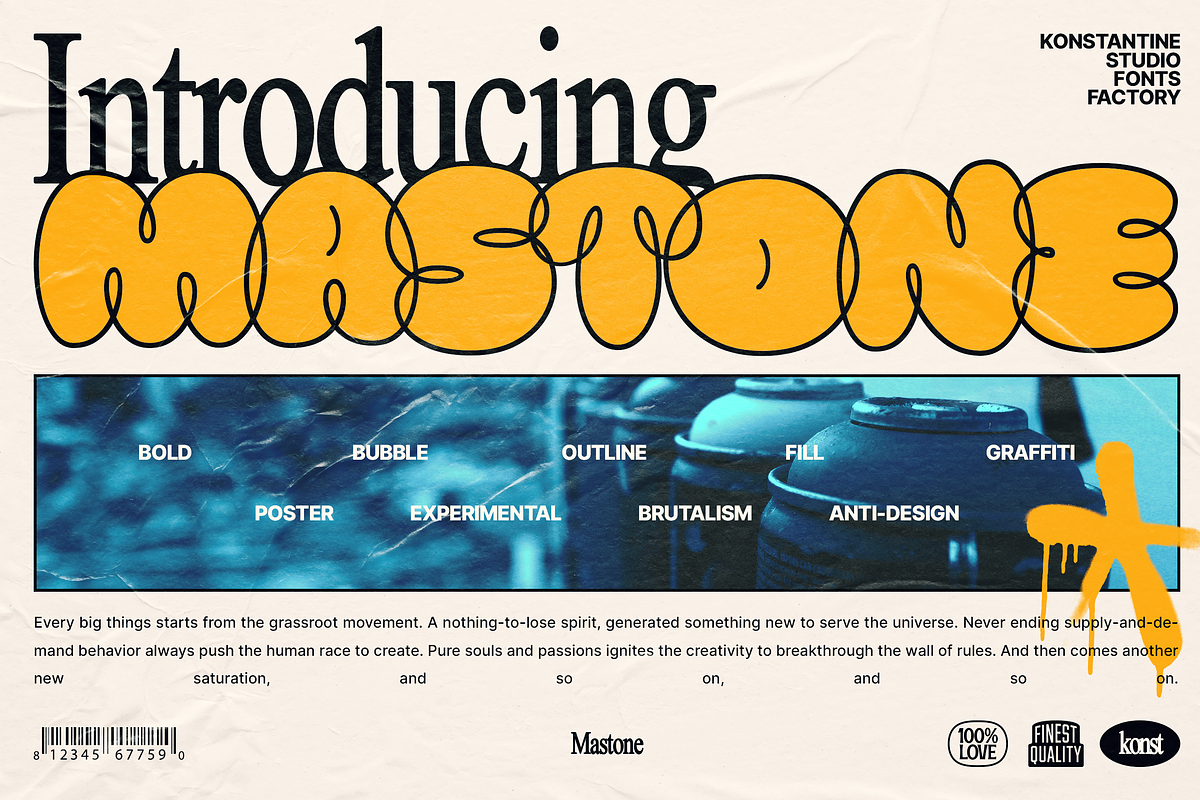 Mastone - Urban Bubble Fonts Free Download Free Download