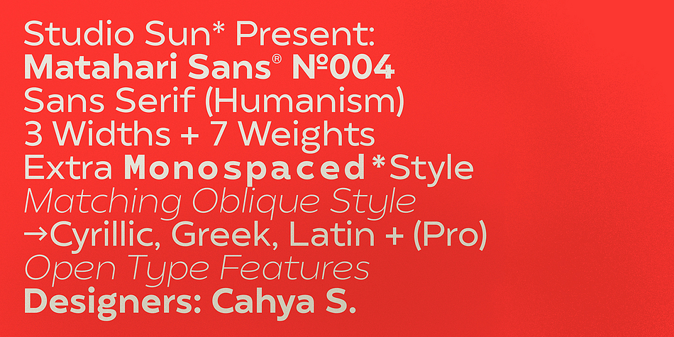 Matahari Sans Font Free Download