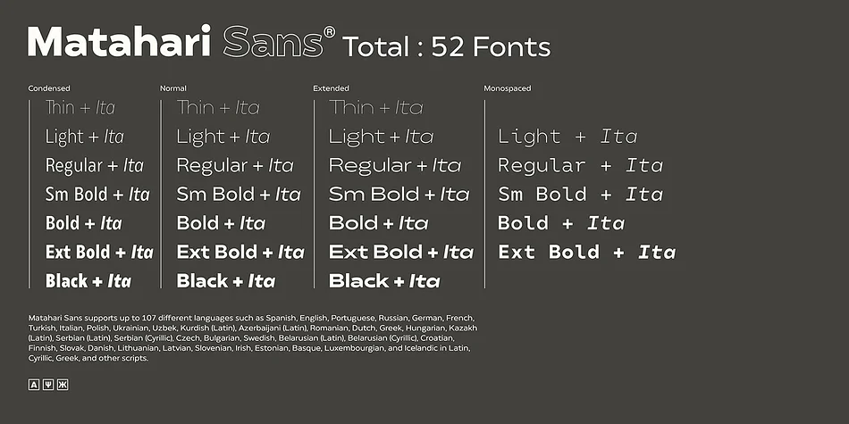 Matahari Sans Font