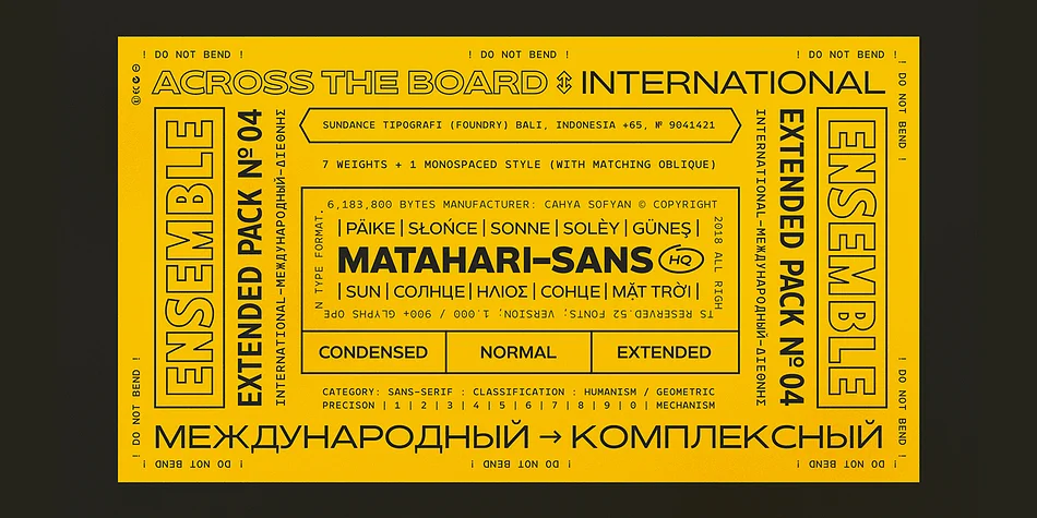 Matahari Sans Font