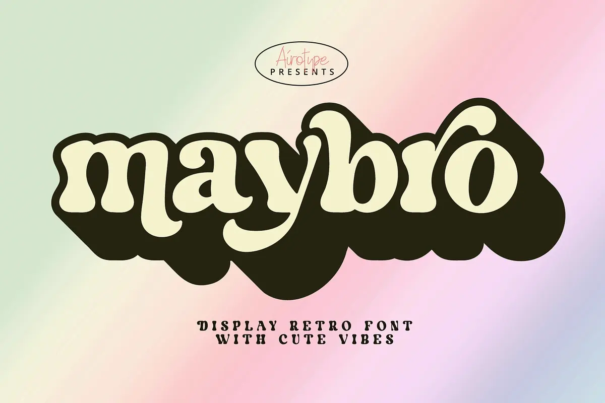 Maybro - Vintage Retro Serif Font Free Download Free Download