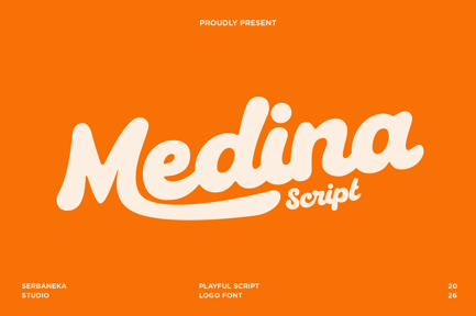 Medina Retro Food Script Font
