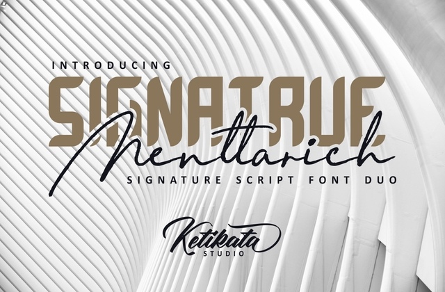 Menttarich Signature Duo Font Free Download