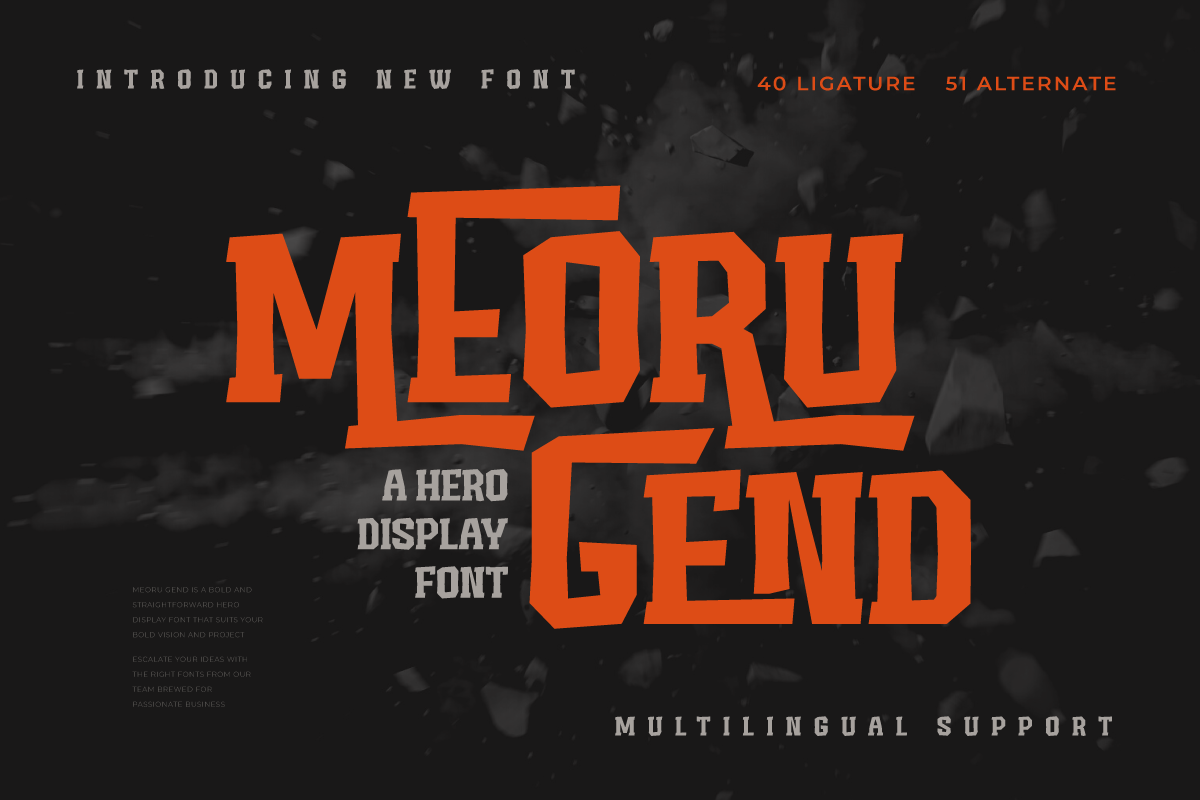 MEORU GEND | Display Hero Font Free Download Free Download