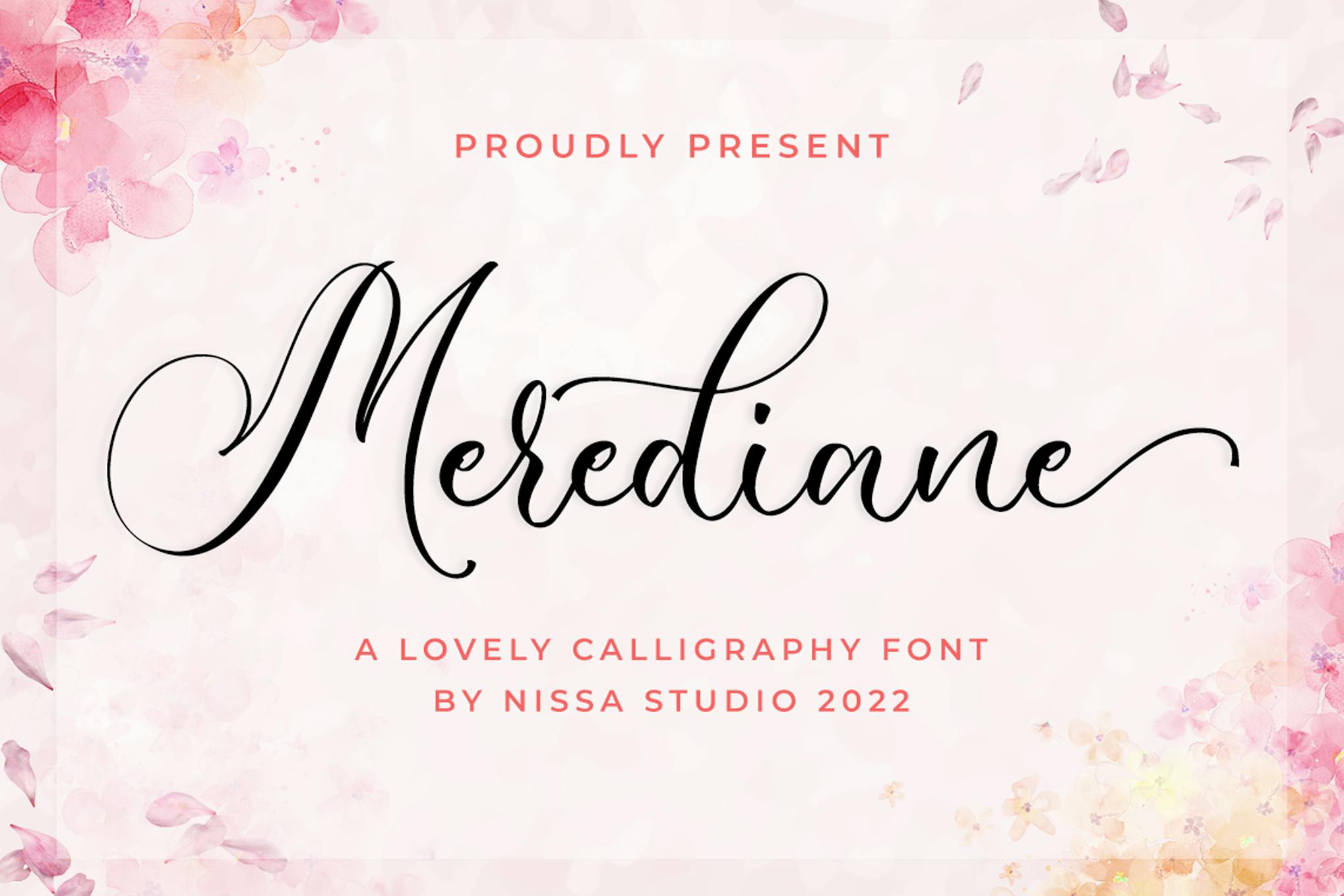 Merediane - Wedding Font Free Download