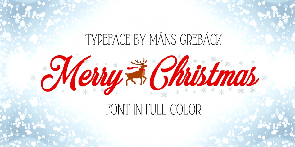 Merry Christmas Color Font Free Download