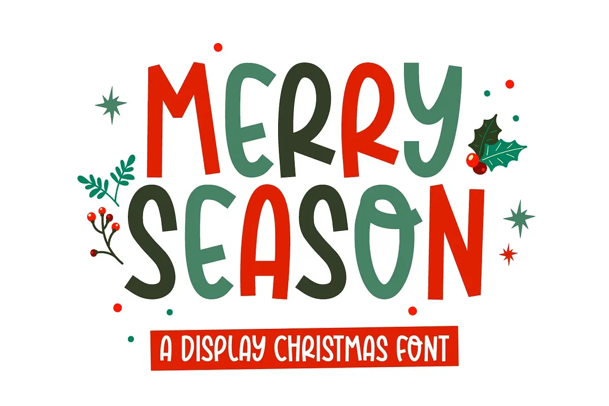 Merry Season - Christmas Font Free Download Free Download