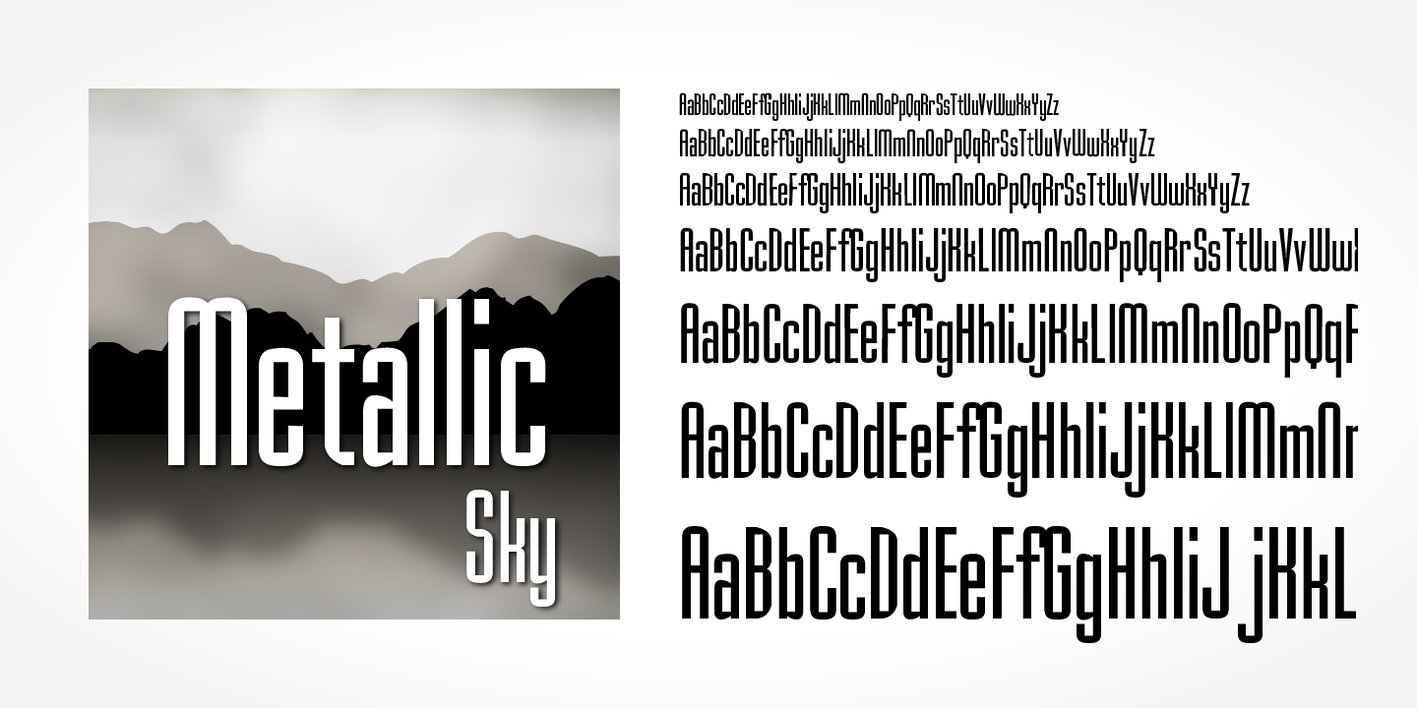 Metallic Sky Font Free Download