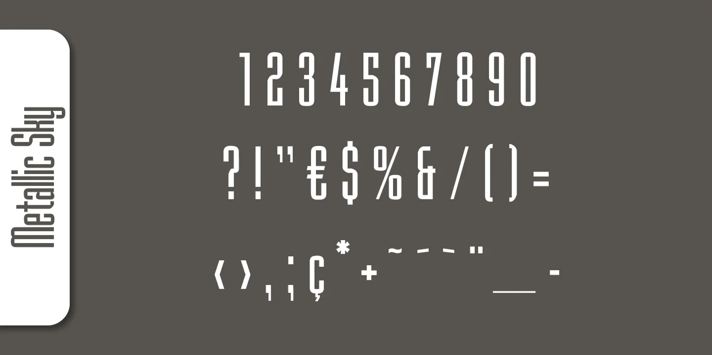 Metallic Sky Font