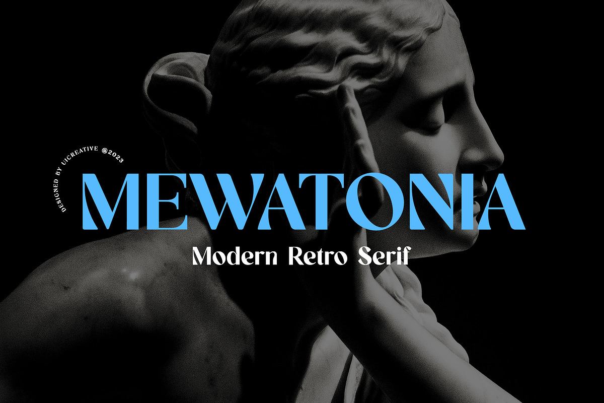 Mewatonia Modern Retro Serif Font Free Download Free Download