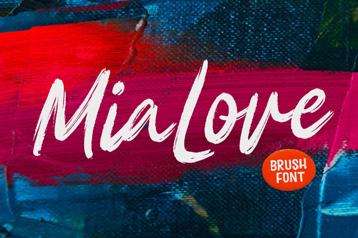 Mia Love Brush Font Free Download Free Download