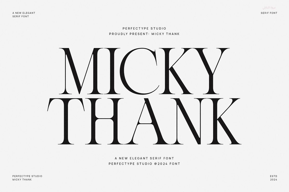 Micky Thank Minimalist Serif Font Free Download Free Download