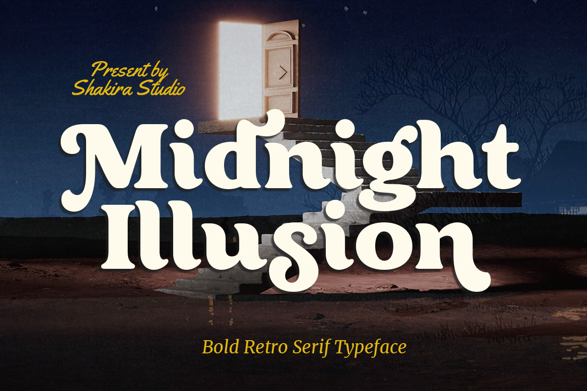 Midnight Illusion - Bold Retro Serif Free Download Free Download