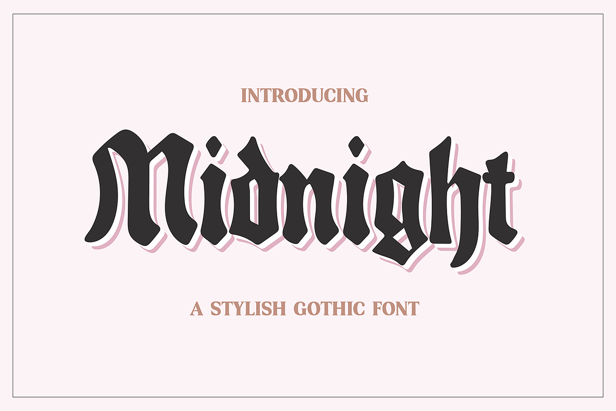 MIDNIGHT Stylish Gothic Font Free Download Free Download