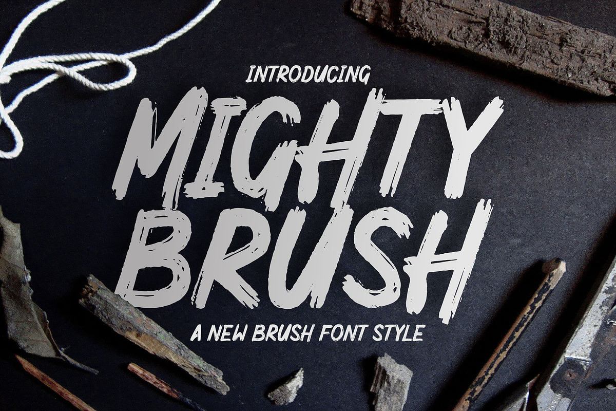 MIGHTY BRUSH Fonts Free Download Free Download