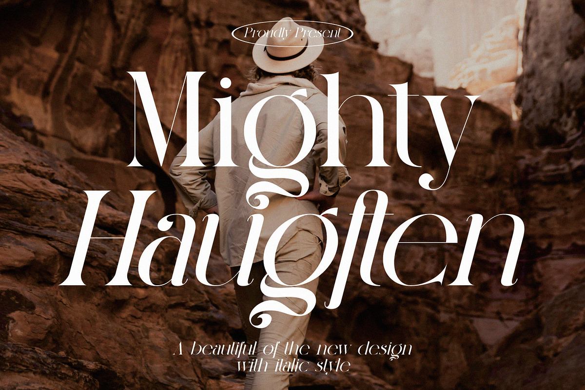 Mighty Haugften Serif Typeface Free Download Free Download